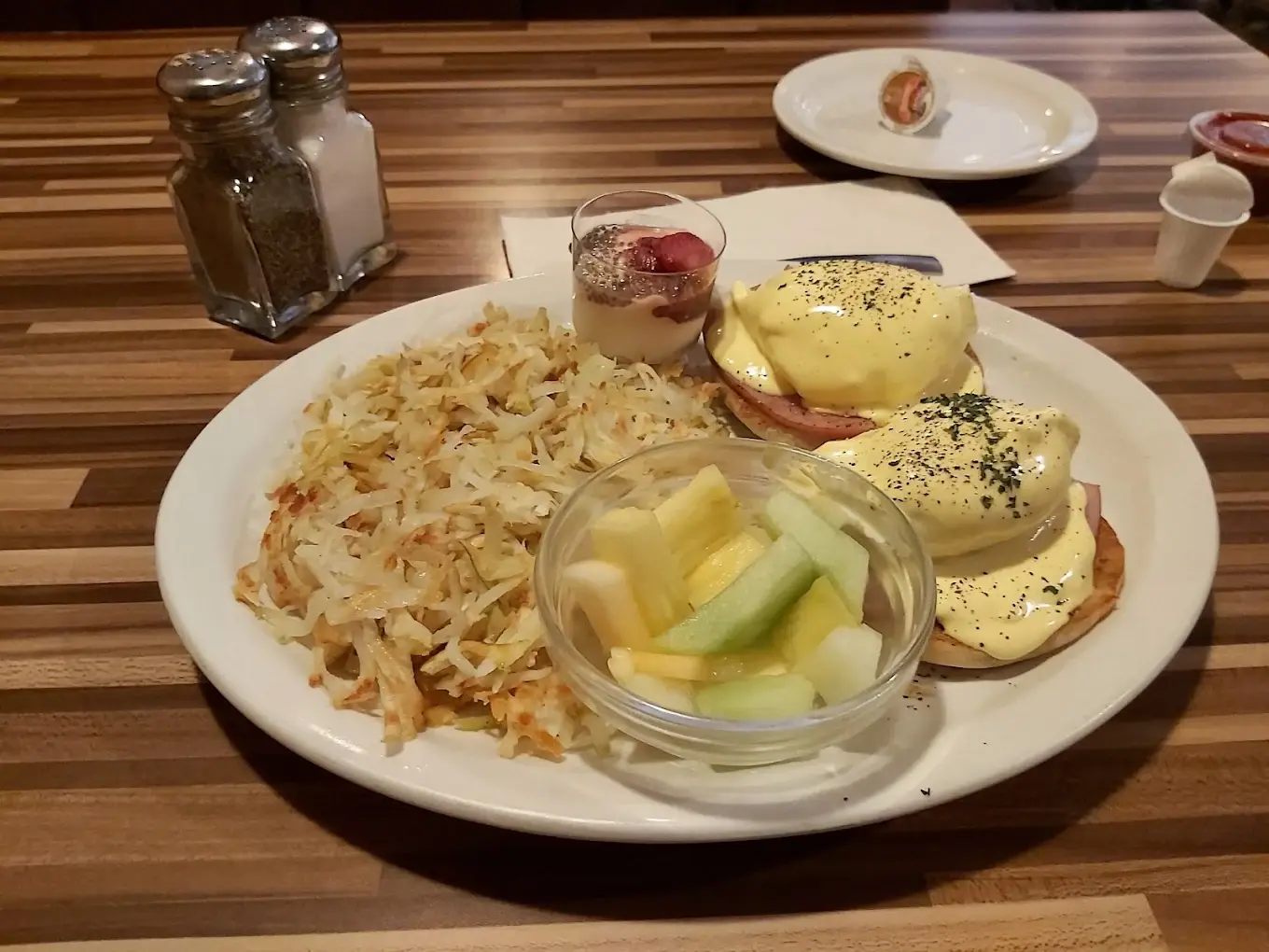 Delicious Eggs Benedict at Springs Garden in Swift Current, SK